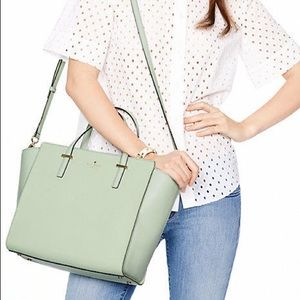 KS Cedar Street Large Hayden Satchel Mint Mojito